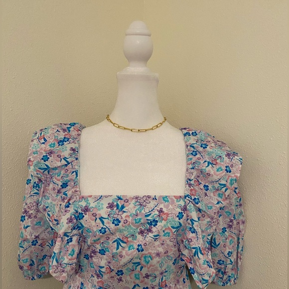 ASOS FLORAL MIDI TIE DRESS - Picture 3 of 15